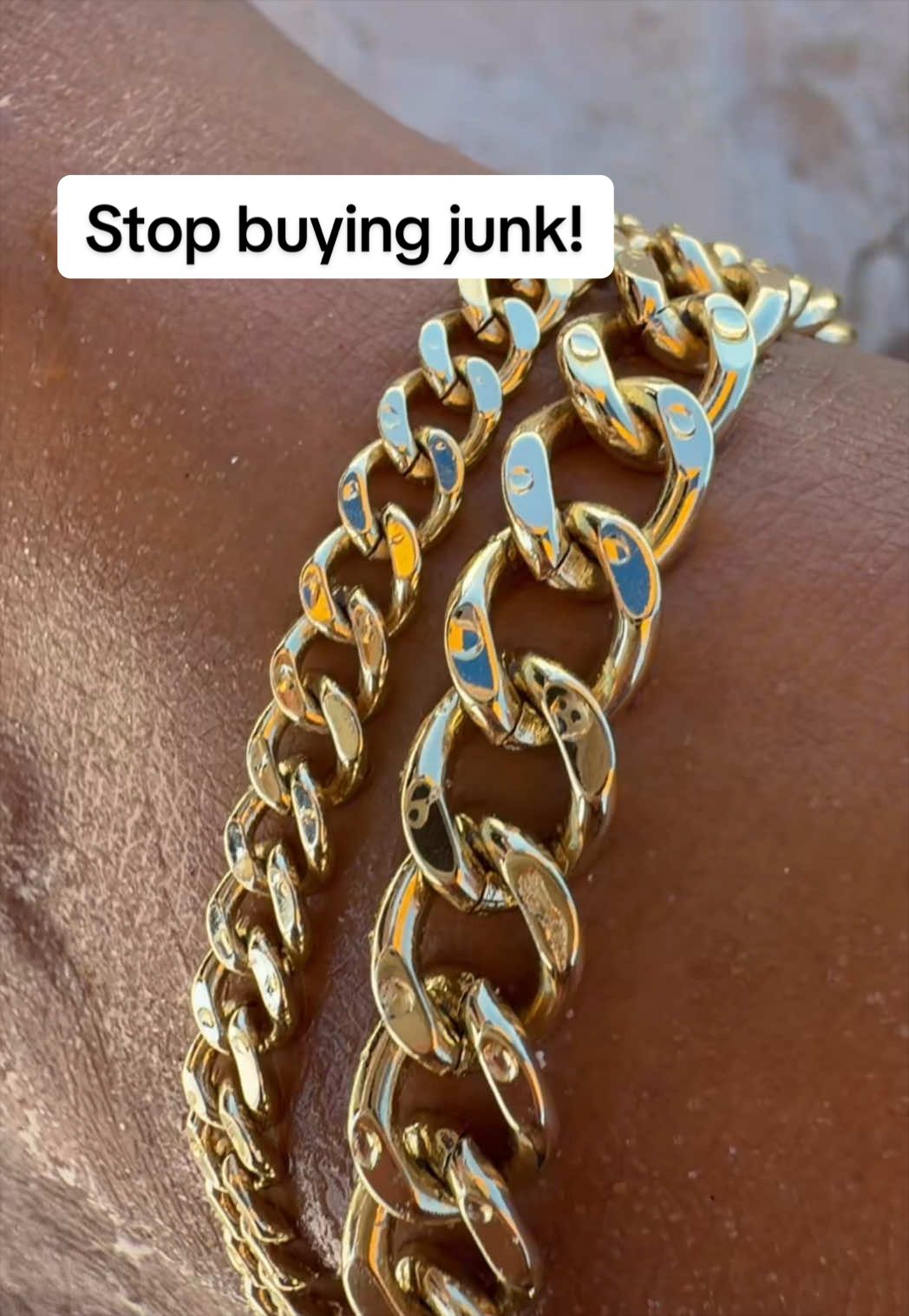 TikTok post by an influencer for Freekiss. Caption reads: [...] cute right. #jewlery #anklet #freekiss....