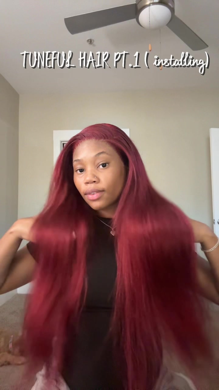 TikTok post by @saniyasmith for Tunefulhair. Caption reads: Love this wig from @Tuneful Hair @Tuneful Hair US....