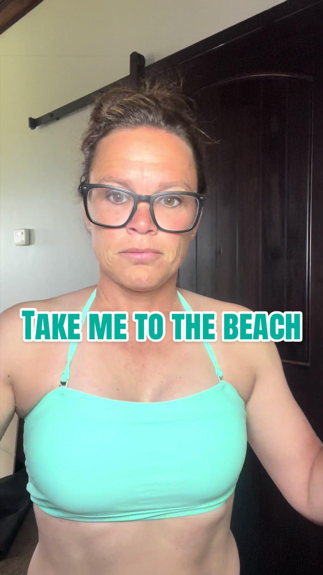 TikTok post by @3kidsandafarm for Popvil. Caption reads: @popvil SO CUTE!! #swinwear #beach #vaca #swim....
