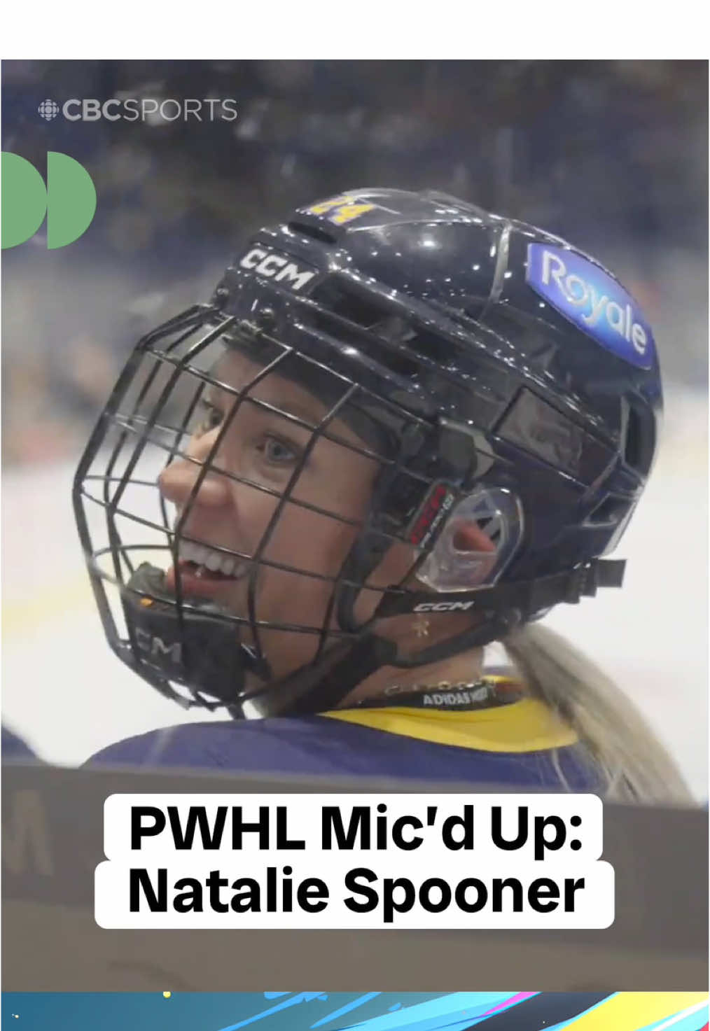 TikTok post by @cbcsports for Canadian Tire. Caption reads: [...] the Boston Fleet 🎙 Presented by @Canadian....