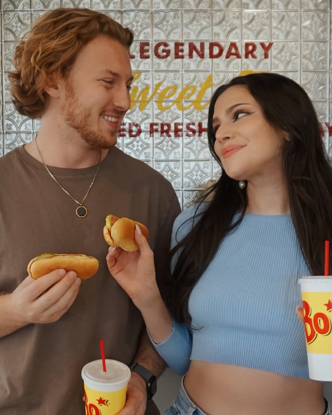 Instagram post by @johnny__mcintyre for Bojangles. Caption reads: It’s Bo time with my boo ❤️ We both grew up eating....