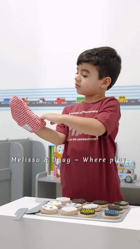 Instagram post by @ericaamarks for Melissa & Doug. Caption reads: #AD Creating the sweetest little moments at home....