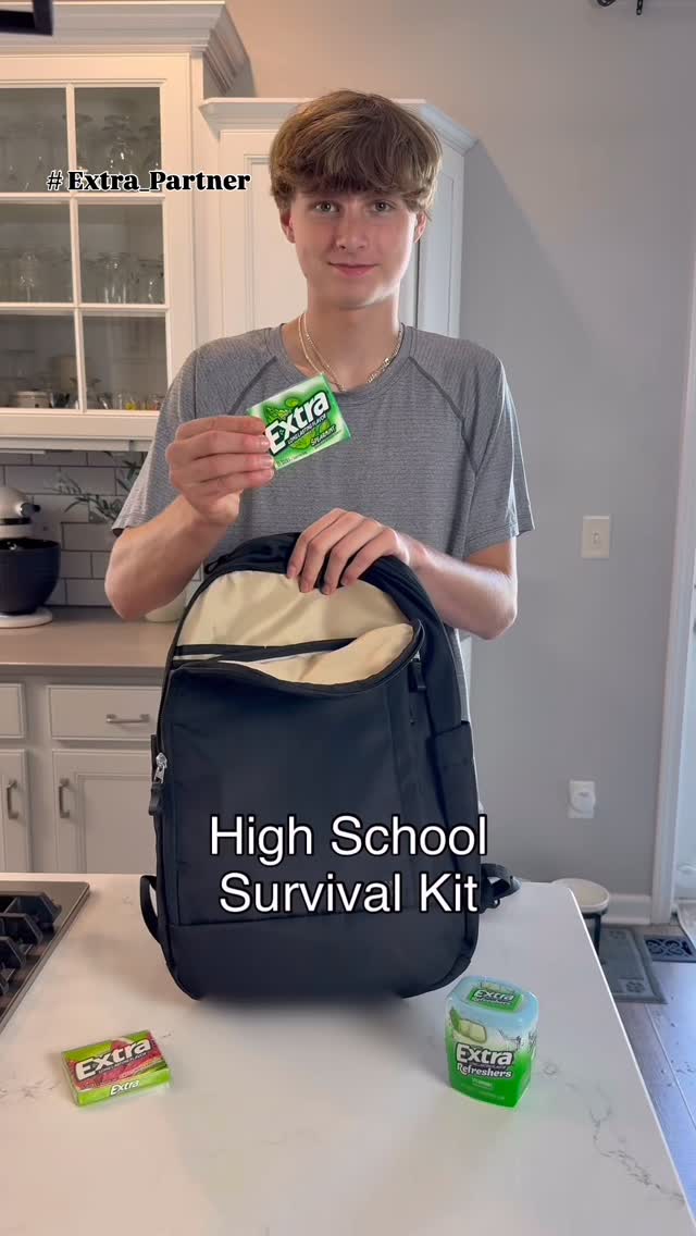 Instagram post by @coffeeandconfettimom for EXTRA Gum. Caption reads: High School Survival Kit  #EXTRA_Partner

From....