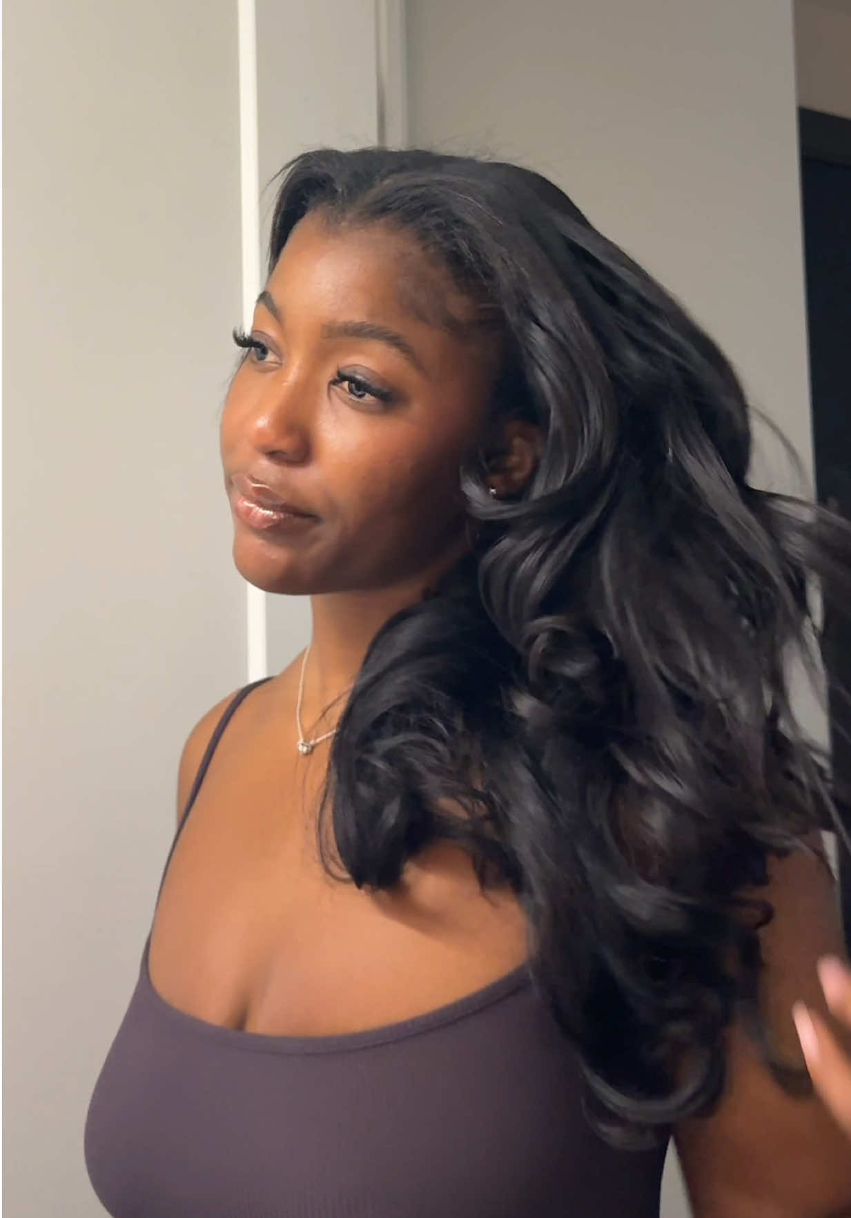 TikTok post by @monickqa for Sheamoisture. Caption reads: [...] leave-out needed some love 🫶🏾 I’ve been....