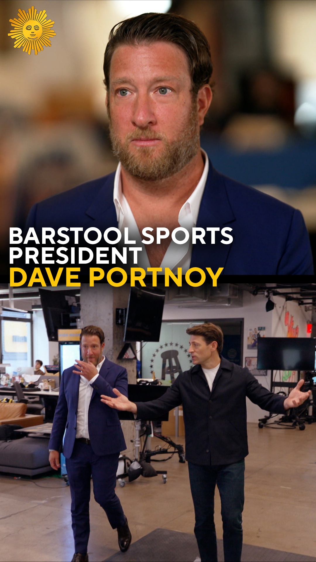 Instagram post by @stoolpresidente for CBS News. Caption reads: In a conversation with CBS News' @tonydokoupil,....