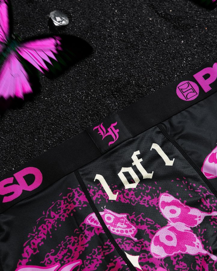 Instagram post by @lafrance for PSD Underwear. Caption reads: 7/24 10am PST 🕺🏼🛸💕.