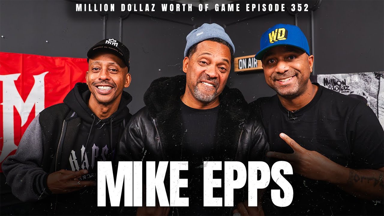YouTube post by @MWORTHOFGAME for DraftKings. Caption reads: MIKE EPPS: MILLION DOLLAZ WORTH OF GAME EPISODE....