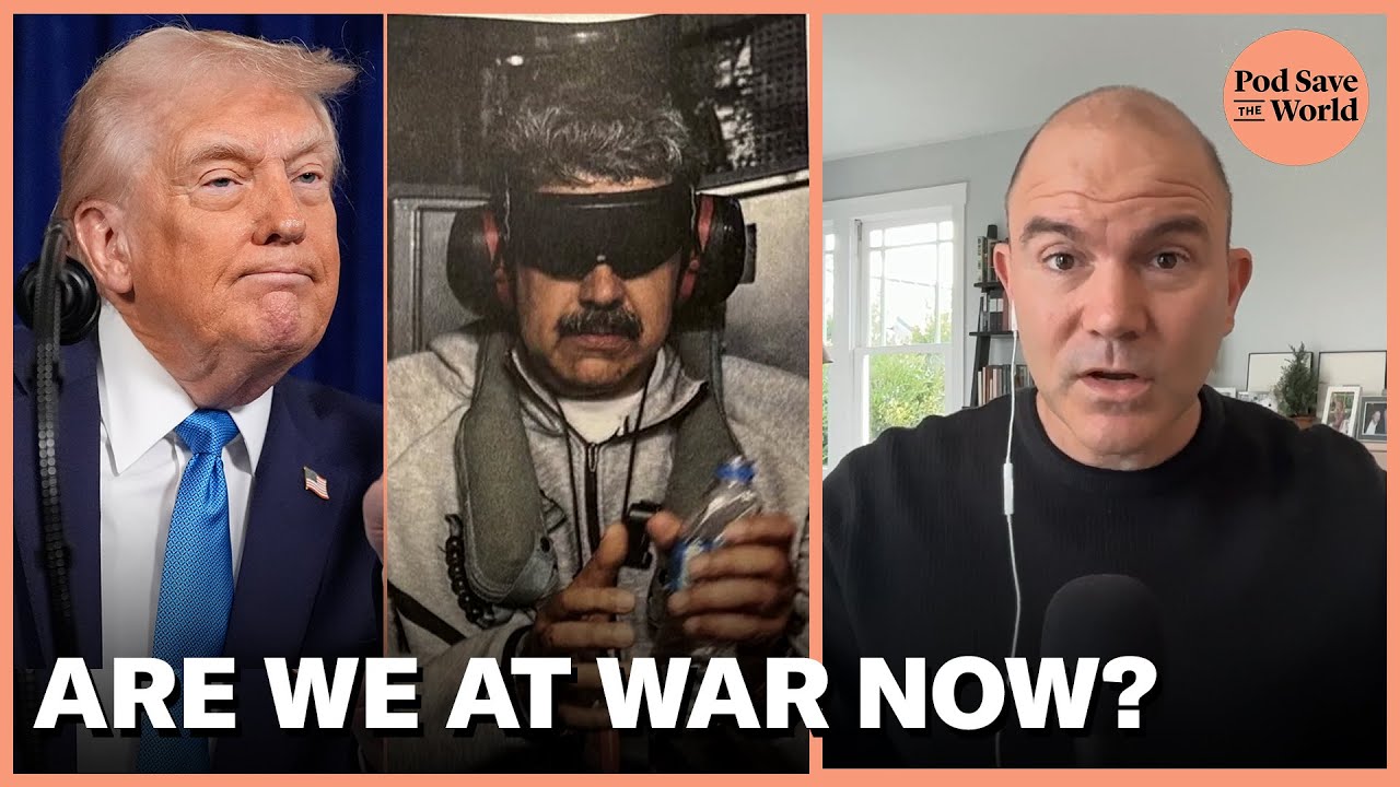YouTube post by @podsavetheworld for Sundays for Dogs. Caption reads: TRUMP SAYS UNITED STATES WILL "RUN" VENEZUELA,....