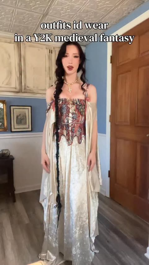 Instagram post by @annalysetaylor for Selkie. Caption reads: [...] look1: dress @costureroreal corset: @selkie....