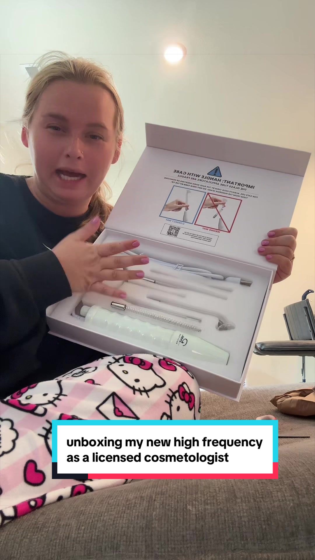 TikTok post by @madetobeablonde for Pure Daily Care NuDerma Wand. Caption reads: [...] #skin #esthetician @Pure Daily Care NuDerma....