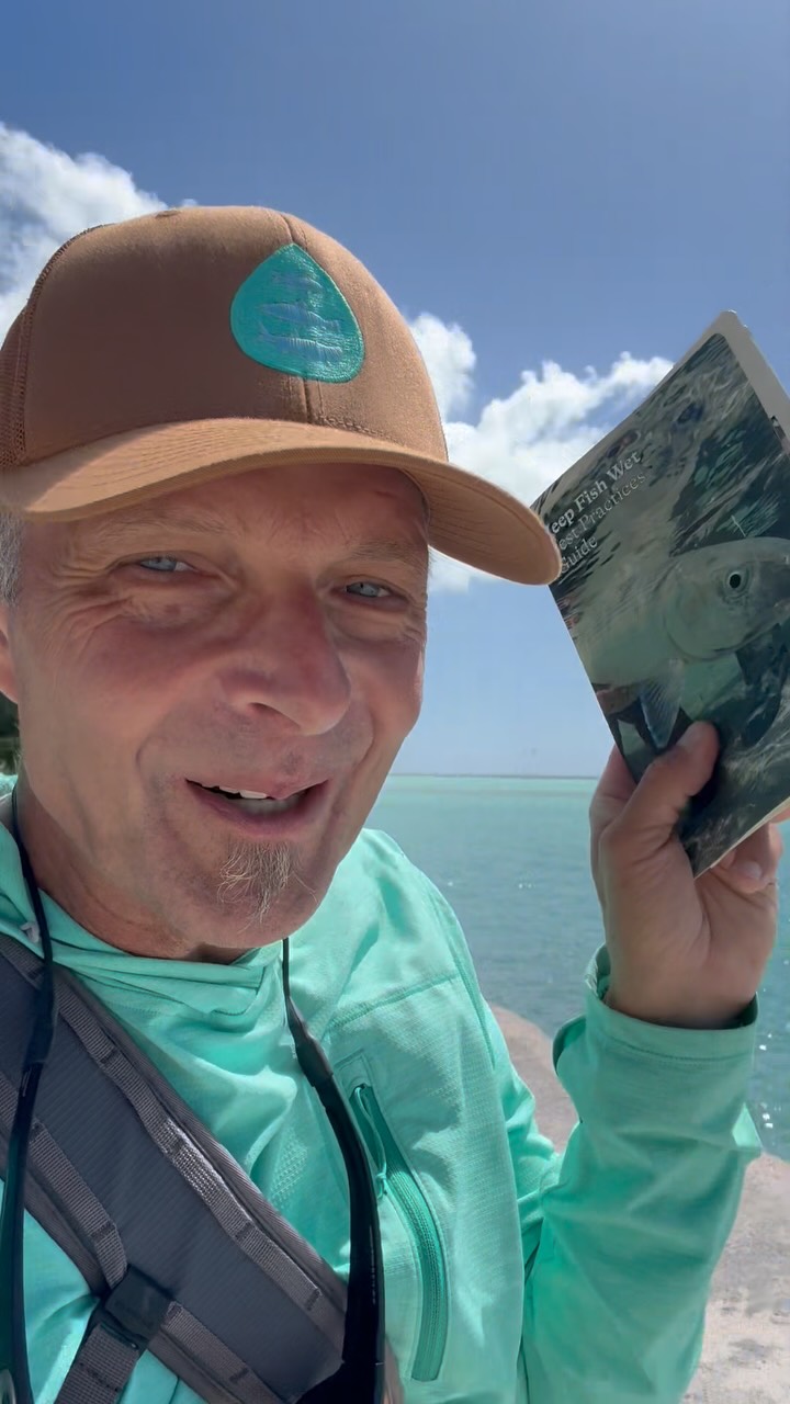 Instagram post by @keep.fish.wet for Patagonia. Caption reads: Use the link in my bio to check out a new episode....