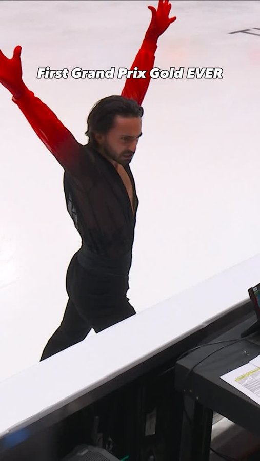 Instagram post by @kevin_aymoz for Olympics. Caption reads: Kevin Aymoz just claimed his first-ever Grand Prix....