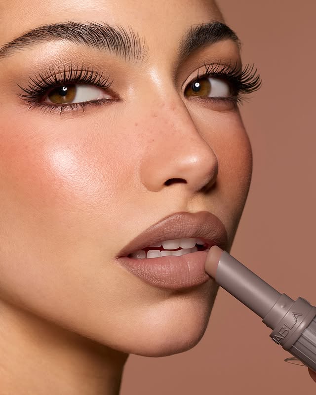 Instagram post by @mrdanielmakeup for NABLA Cosmetics. Caption reads: 𝗗𝗔𝗡𝗜 🤎
The signature nude: brownish-sand,....