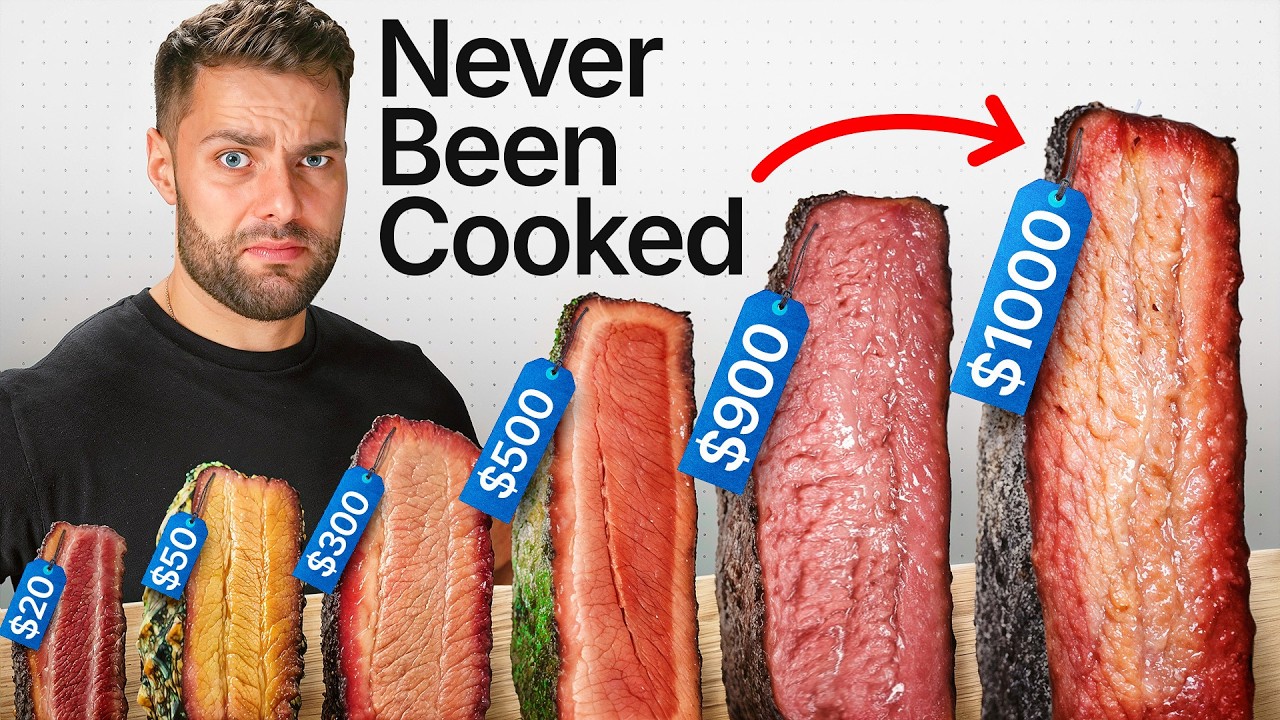 YouTube post by @MaxtheMeatGuy for Dalstrong. Caption reads: I Cooked EVERY Animal’s Brisket.