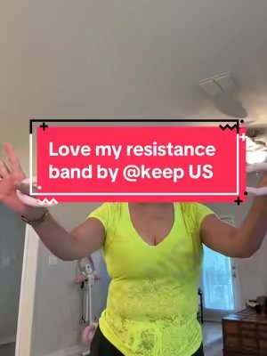 TikTok post by @nenasquad for Keep US. Caption reads: Love my resistance band by @Keep US Keep it fun....