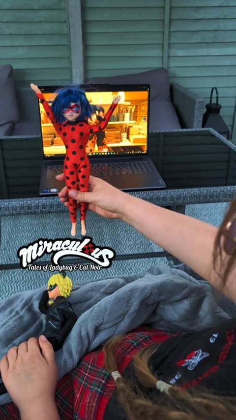 Instagram post by @moonlitmaddyx for Miraculous Ladybug. Caption reads: Ad 🐞 Miraculous: Tales of Ladybug & Cat Noir....
