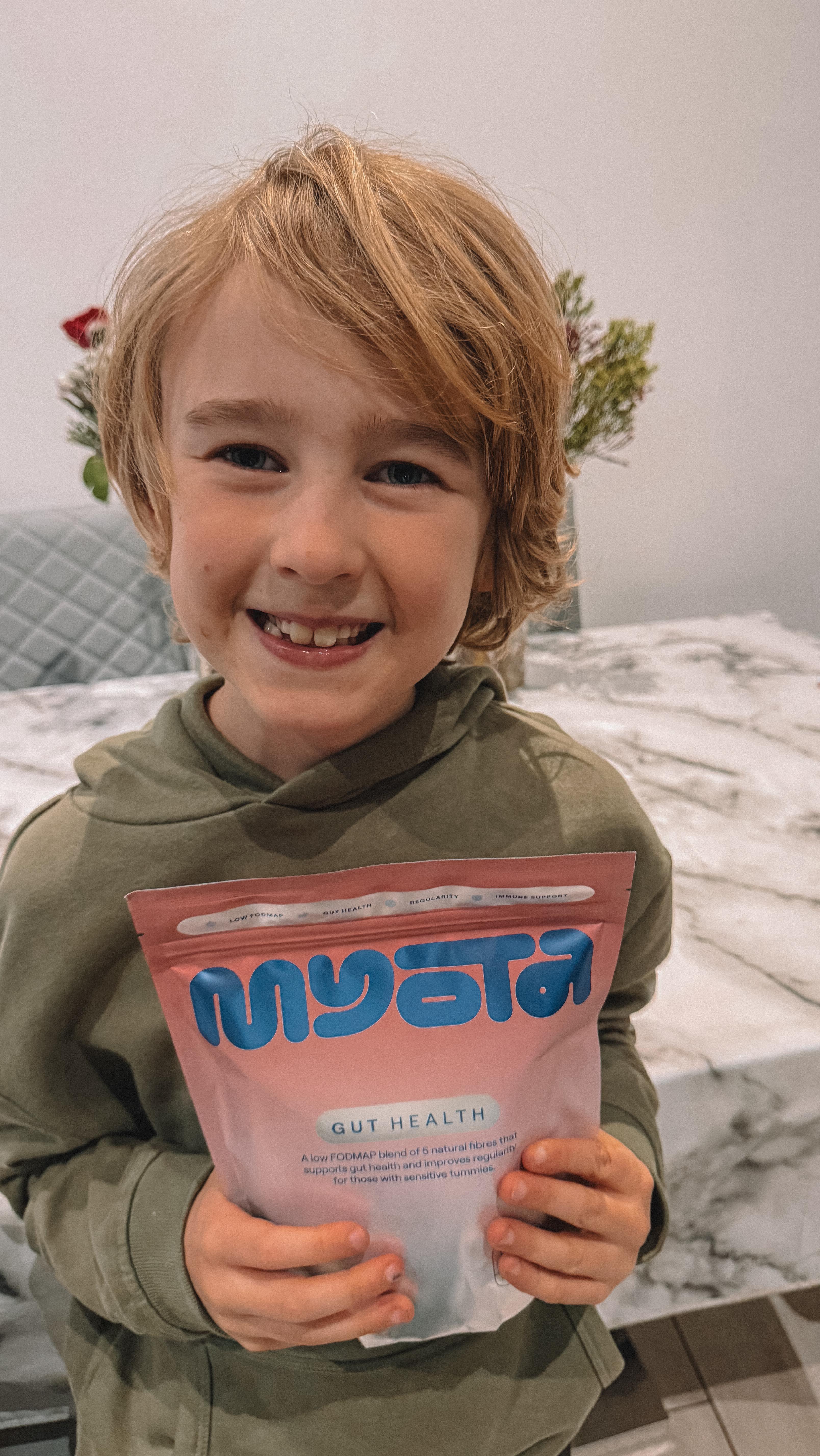 Instagram post by @lyndseys_mummy_diaries for Myota. Caption reads: [...] enough fibre? 

We’ve started giving Leo....