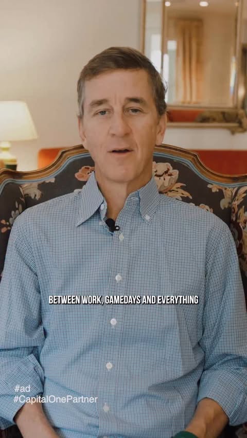 Instagram post by @coopermanning for Capital One. Caption reads: #AD Capital One Venture X Business Card is the....