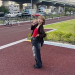 Instagram post by @ponzu139 for WaKsnap. Caption reads: @waksnap_official のトラックジャケット🍑.