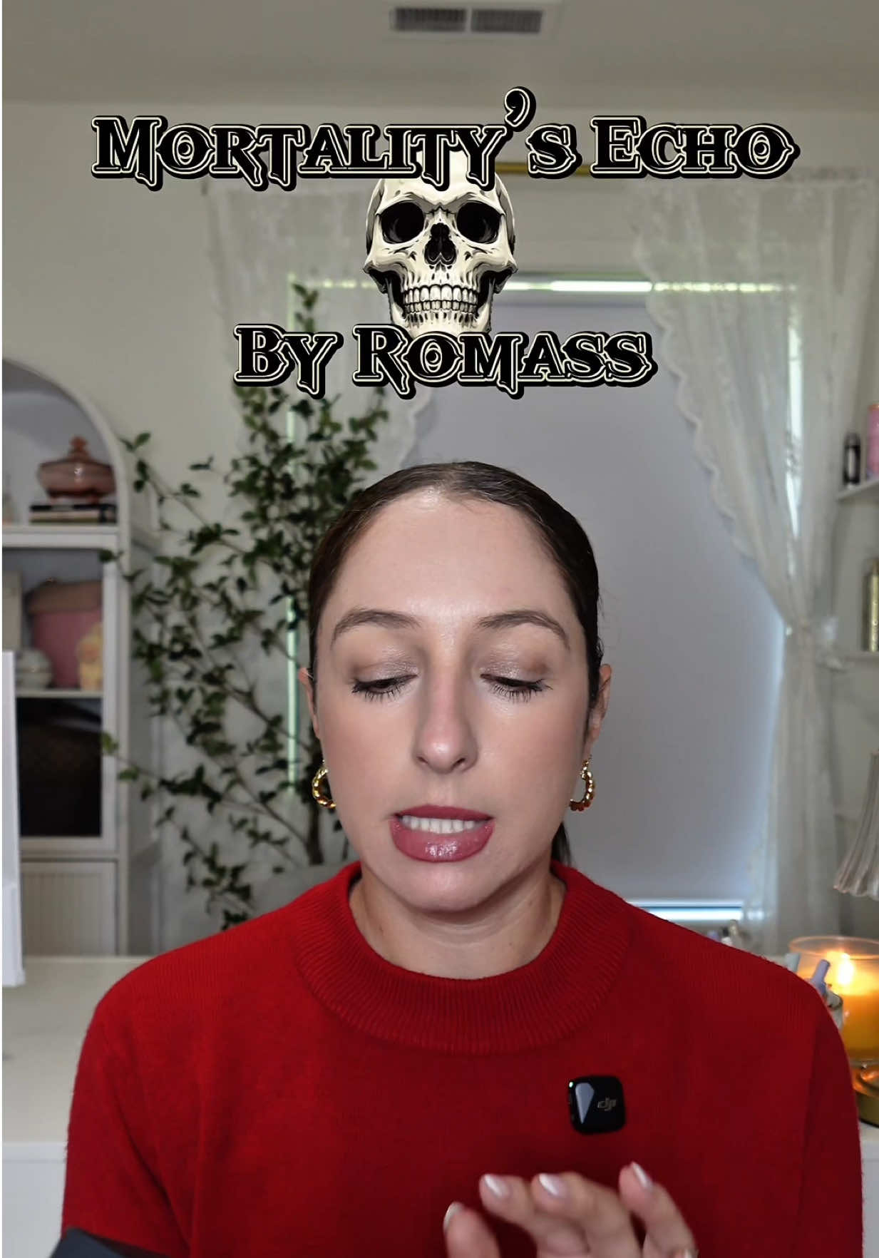 TikTok post by @scentcheckbyangie for Romass. Caption reads: Mortality’s Echo by @ROMASS US #perfumetok....