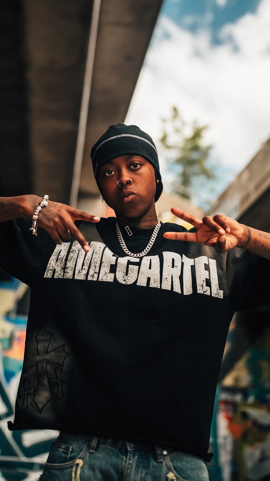 Instagram post by @amaria_bb for Clarks Originals. Caption reads: Amaria BB performs an acoustic rendition of her....