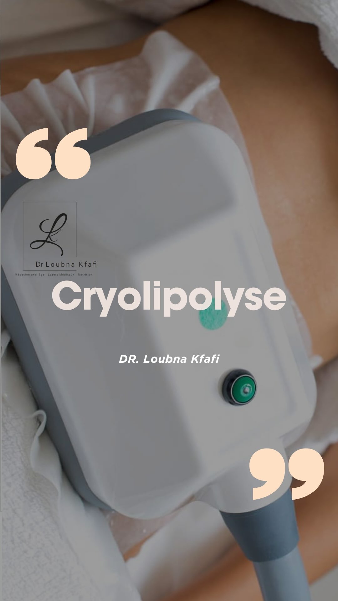 Instagram post by @cabinetdrloubnakfafi for Unsplash. Caption reads: La cryolipolyse ..