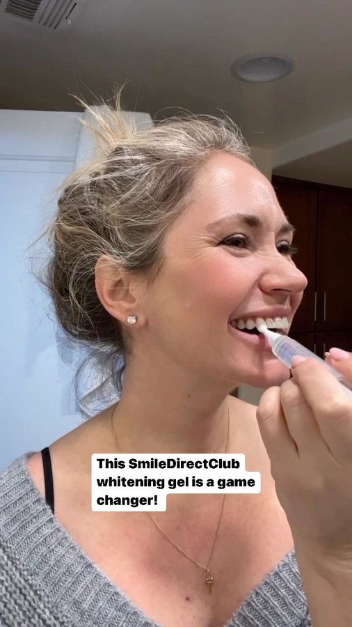 Instagram post by @ashleyaubra for SmileDirectClub. Caption reads: What are some really good choices you made in....