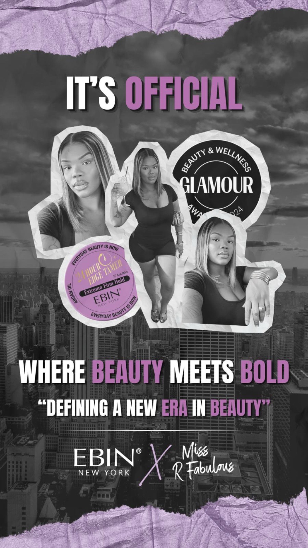 TikTok post by @missrfabulousxx for Ebin New York. Caption reads: [...] I am now an official ambassador for @EBIN....