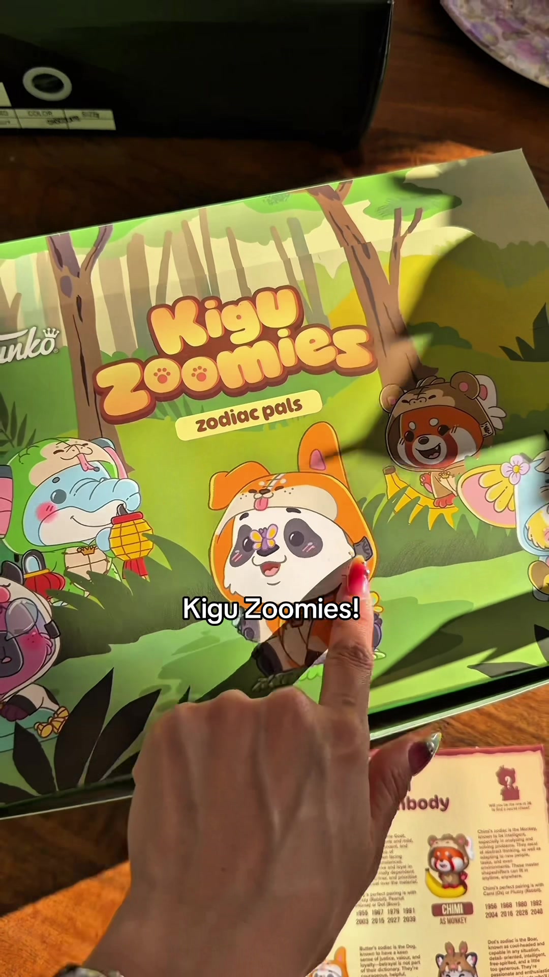 TikTok post by @sliang95 for Funko. Caption reads: Can’t believe Snoh picked his own zodiac!! 😱....