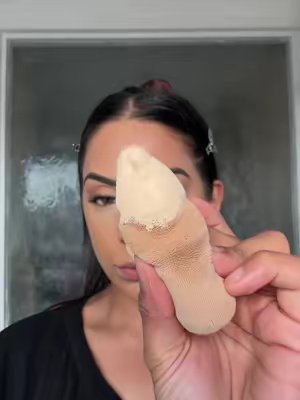 TikTok post by @makeupbyrukshar for Jordana Ticia Cosmetics. Caption reads: The Jordana Ticia Powder Duo 🤎✨ Two powders in....