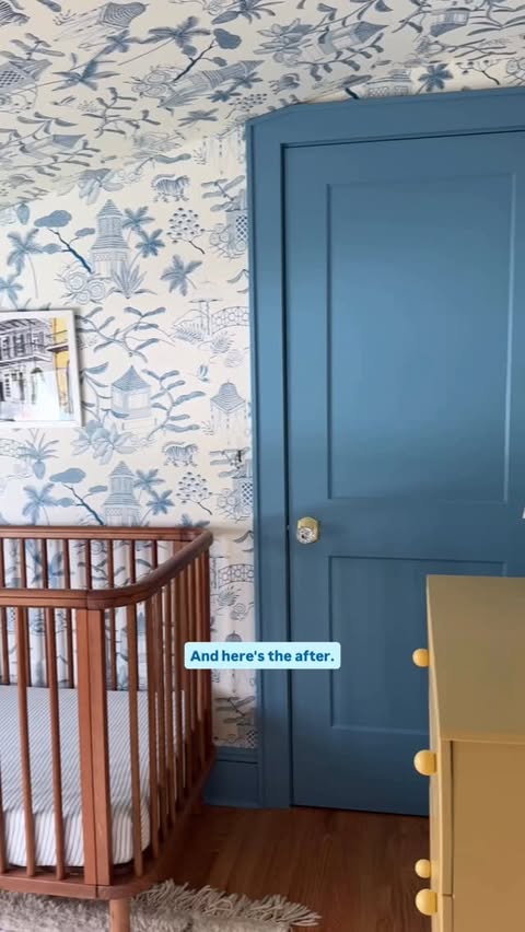 Instagram post by @createacolorfullife for Sherwin-Williams. Caption reads: [...] Trim color - bluebird feather....