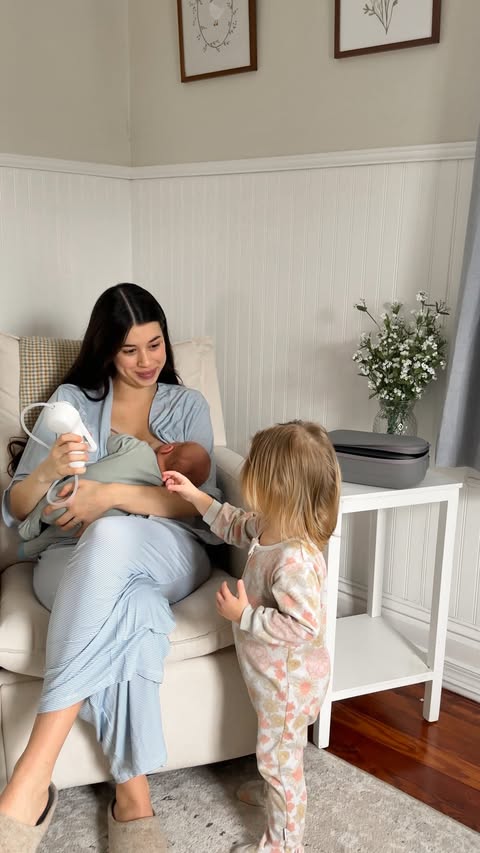 Instagram post by @katienoelhart for willowpump. Caption reads: [...] Wave wearable manual hand pump from....