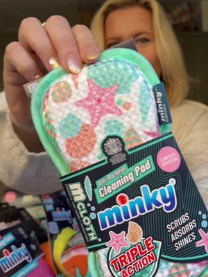 TikTok post by @lifeofmeg_ for Minky Homecare. Caption reads: @Minky Homecare #minky #minkyrestock #reatock....