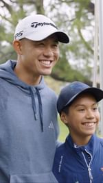 Instagram post by @collin_morikawa for US Bank. Caption reads: The 2024 Birdie Challenge tees off! We’re growing....