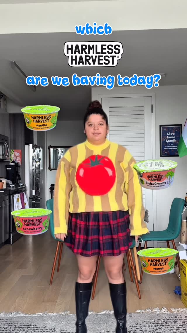 Instagram post by @siranda_manchez for Harmless Harvest. Caption reads: yall I really love @harmlessharvest 😭I’m not....