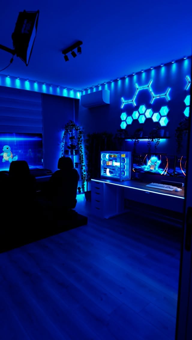Instagram post by @kaptanmemotv for Govee. Caption reads: Gaming Room : Pokemon Edition 💙
"Govee Gaming....