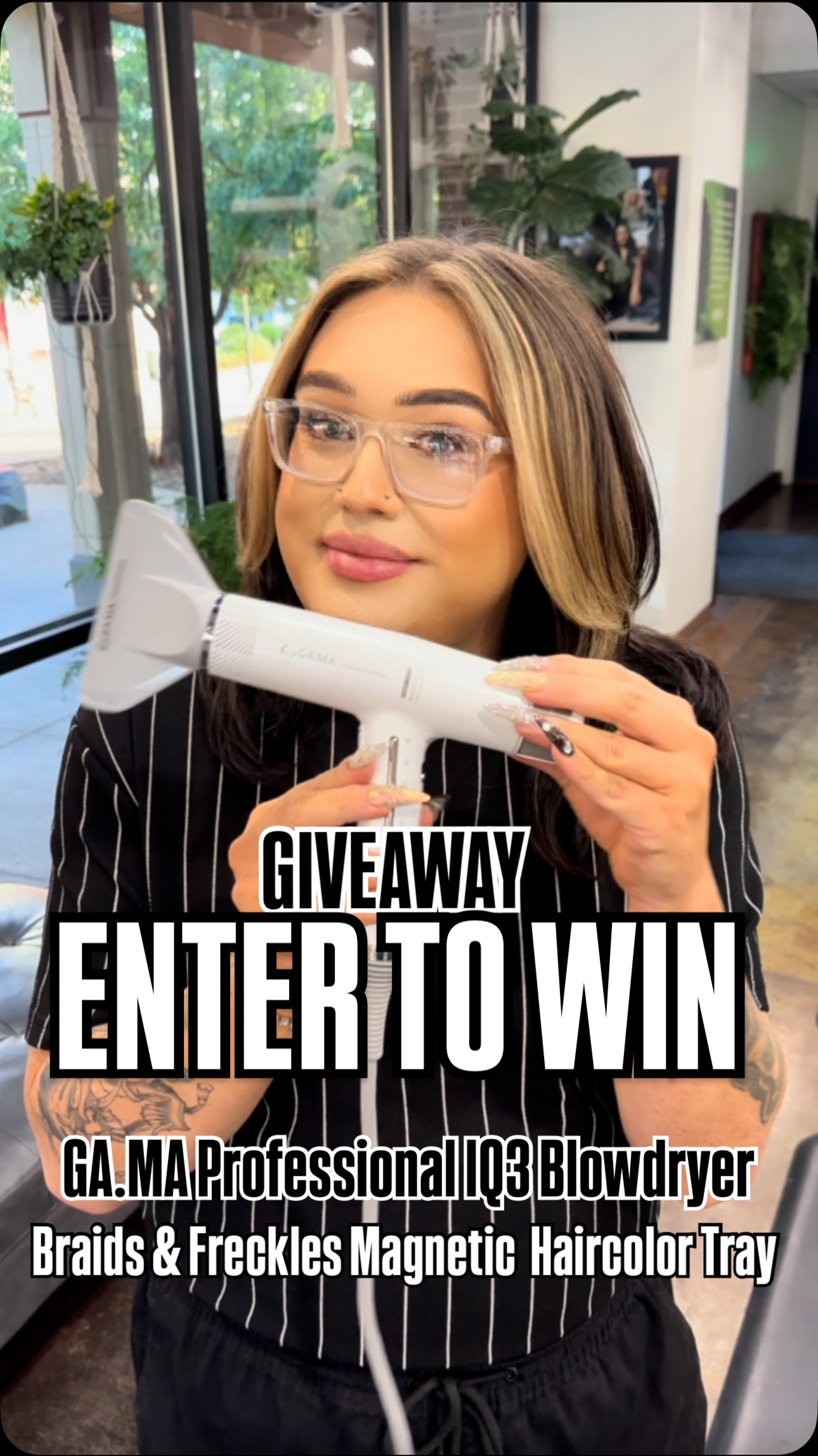 Instagram post by @michaeltreeey for MODERN SALON. Caption reads: GIVEAWAY ‼️ We’ve teamed up @gamaitaly.us ,....