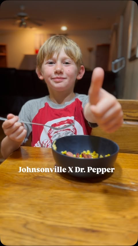 Instagram post by @lecubsusa for Johnsonville. Caption reads: Saw the new @johnsonville x @drpepper sausage....
