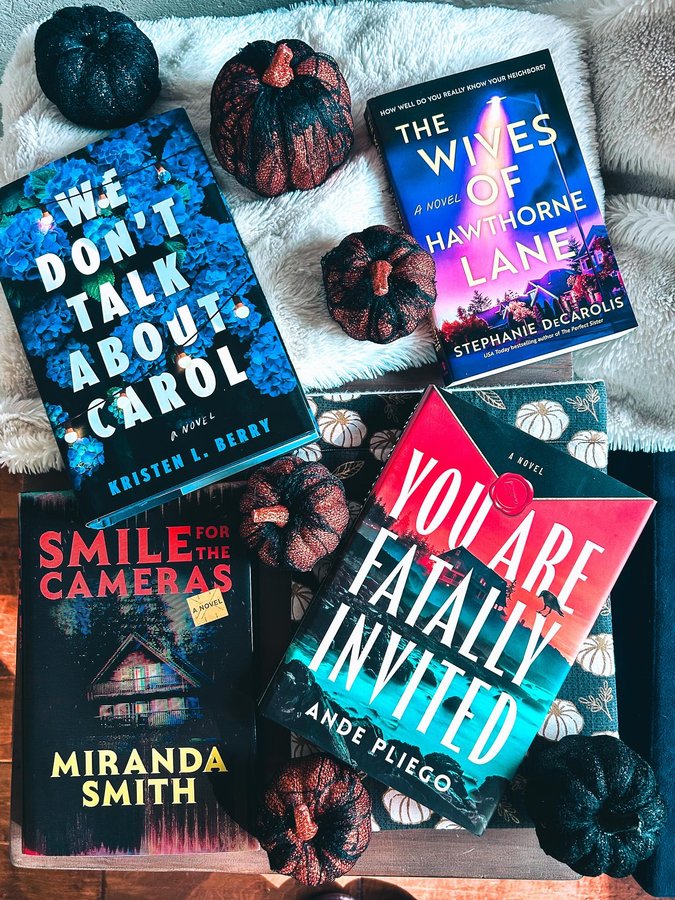Instagram post by an influencer for Ballantine Books. Caption reads: [...] Halloween.⁣ ⁣ Thankfully @ballantinebooks....
