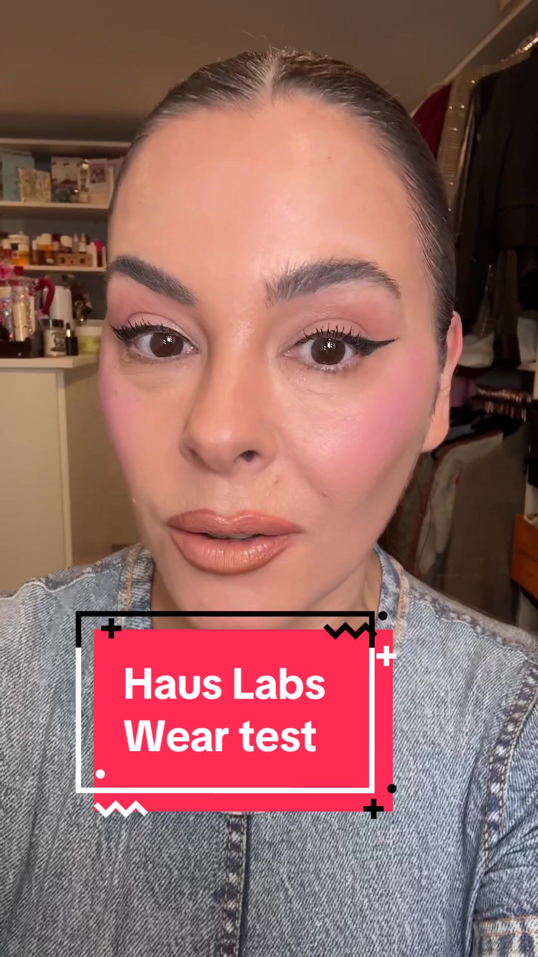 TikTok post by @ericataylor2347 for Haus Labs. Caption reads: All Day Wear Foundation....
