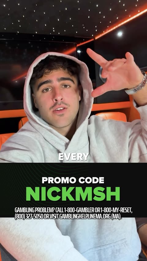 Instagram post by @nicknayersina for DraftKings Sportsbook. Caption reads: Huge NFL season and lot of crazy content coming up....