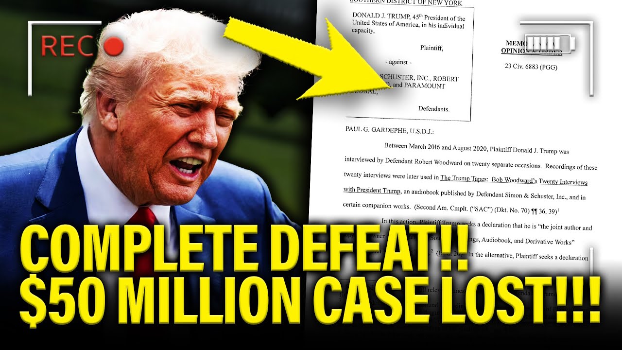 YouTube post by @MeidasTouch for Mack Weldon. Caption reads: 🚨 Trump faces HUMILIATING DEFEAT by Reporter in....