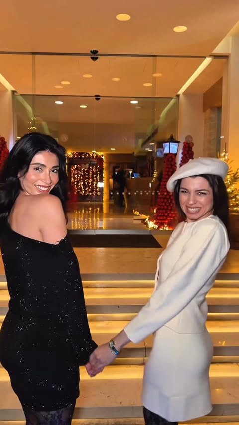 Instagram post by @klelia_yiasemidou for Calzedonia. Caption reads: [...] @klelia_yiasemidou 👯‍♀️ both wearing....