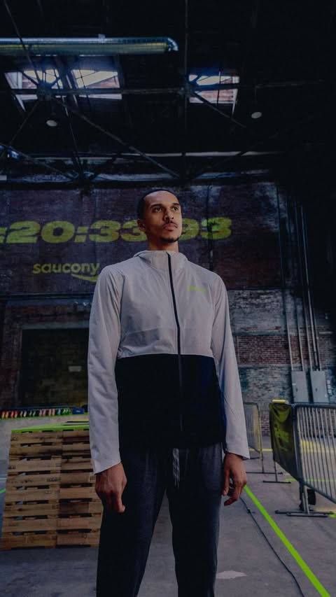 Instagram post by @regularpatryk for Saucony. Caption reads: [...] it down. London— you’re up next. Feb 7.....