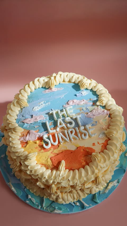 Instagram post by @bakesbyher for Prime Video AU & NZ. Caption reads: Decorate with me: The Last Sunrise edition! Prime....
