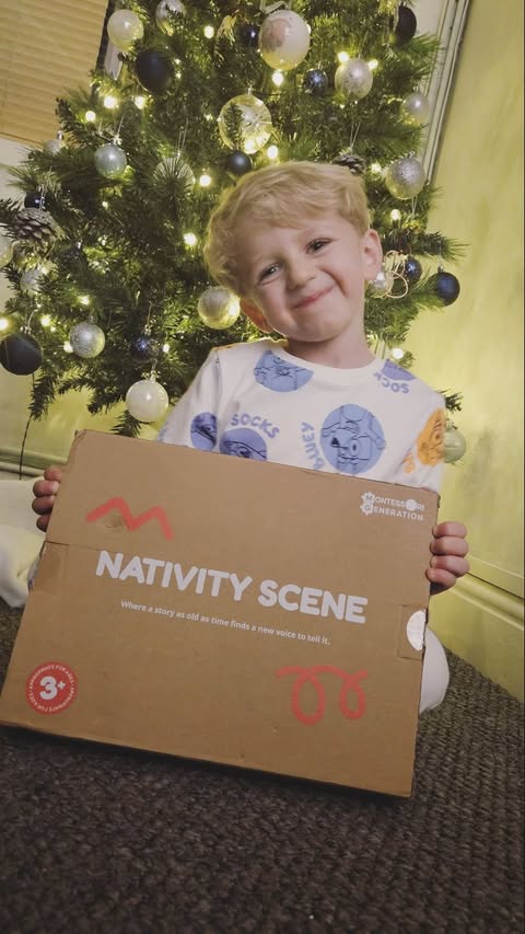 Instagram post by @little_life_of_ethan_and_billy for Montessori Generation. Caption reads: 🌴🫅🐑⭐️🫏👶The Nativity 👶🫏⭐️🐑🫅🌴 

What a....