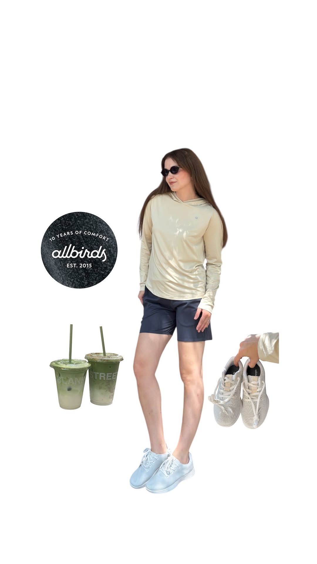 Instagram post by @tika.creator for Allbirds. Caption reads: Stepping into comfort and style with my new....