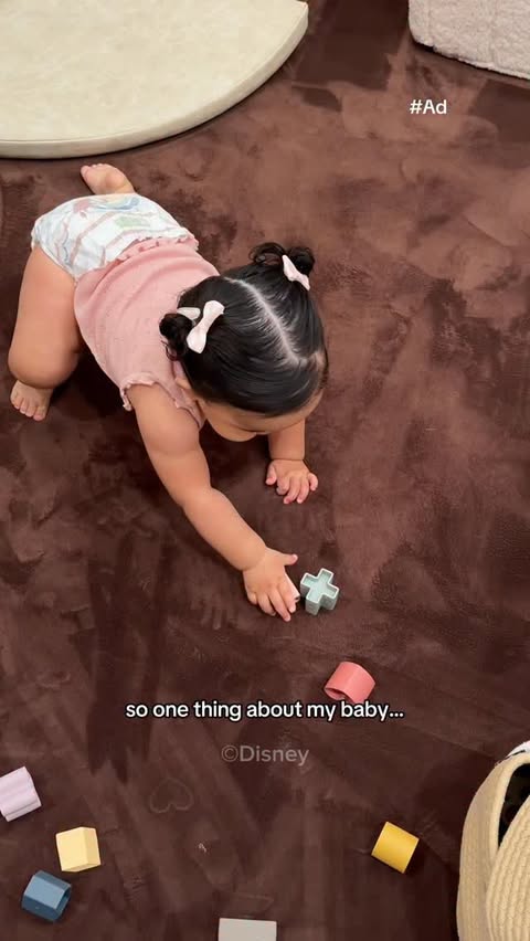 Instagram post by @theerealkarlaj for Huggies. Caption reads: #ad She may not be walking yet, but she’s already....