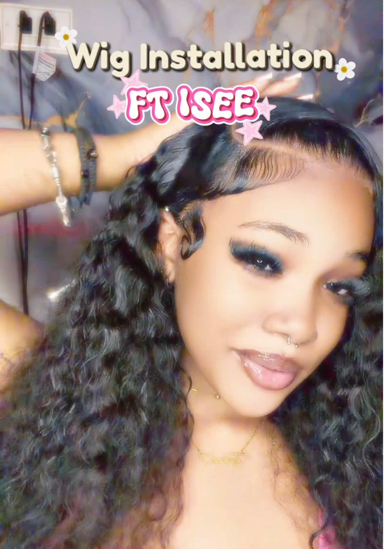 TikTok post by @taydiaa for iseehair. Caption reads: it’s something about glueless wigs when its from....