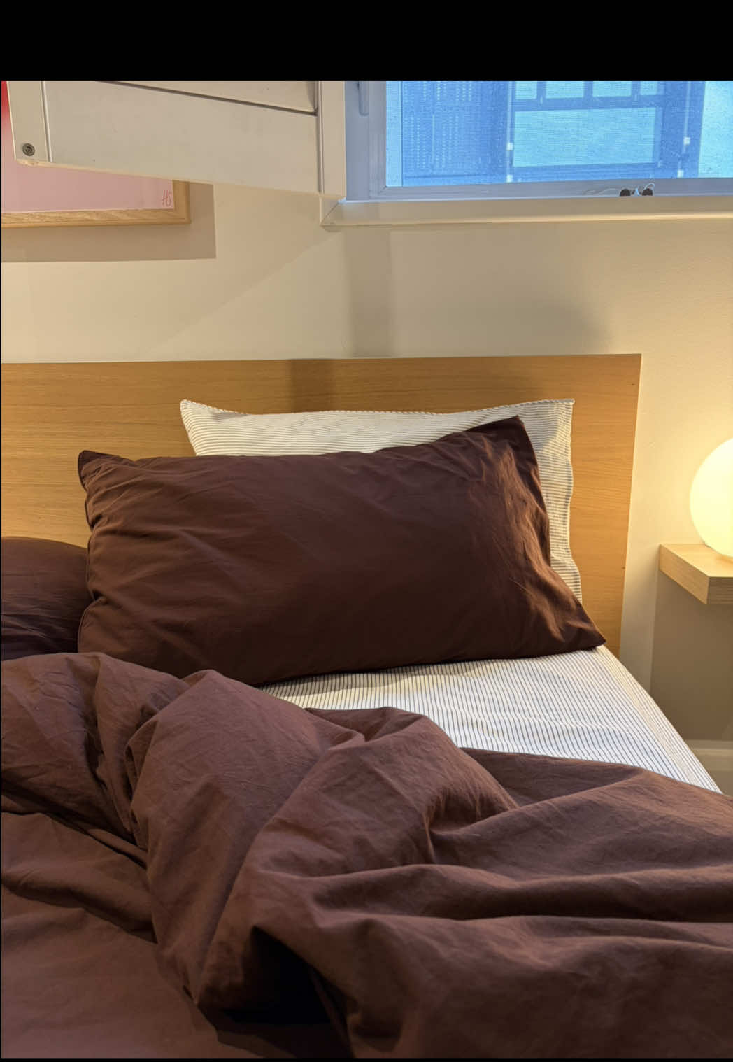 TikTok post by @jimmywangg69 for Sheet Society. Caption reads: [...] must have: chocolate bedding from @Sheet....